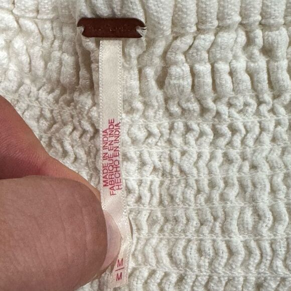 Free People White Asymmetrical Strapless Top Women’s Medium - Picture 2 of 4